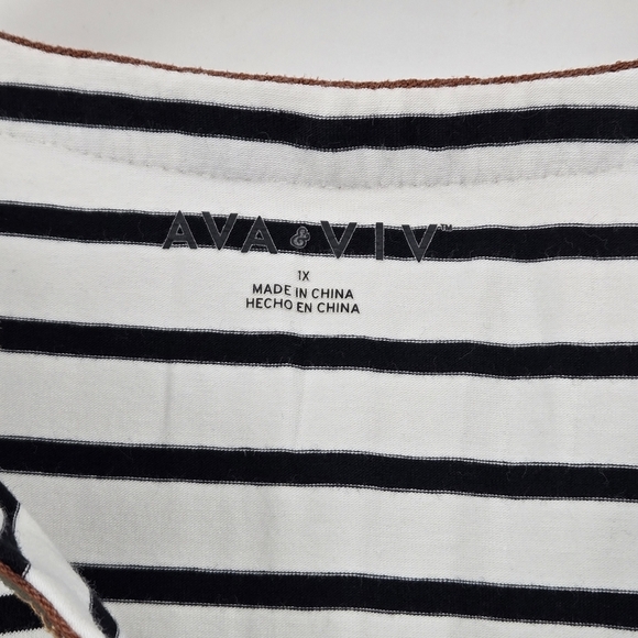 Striped Sleeveless Ava & Viv Dress with Tassel Detail - Picture 2 of 9